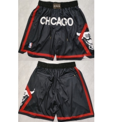 Men Chicago Bulls Black City Edition Shorts