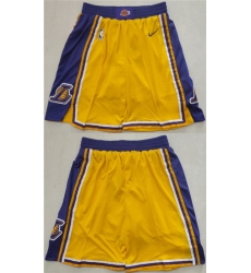 Los Angeles Lakers Basketball Shorts 043