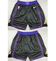 Men Los Angeles Lakers Black Shorts  28Run Small 29