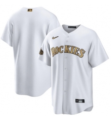 Men Colorado Rockies Blank 2022 All Star White Cool Base Stitched Baseball Jersey