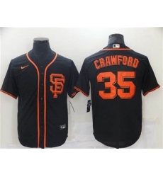 Toddler Nike San Francisco Giants 35 Brandon Crawford Black Cool Base Player MLB Jersey