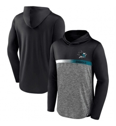 Men San Jose Sharks Black Podium Defender Pullover Hoodie