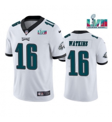 Men Women Youth Toddler Philadelphia Eagles 16 Quez Watkins White Super Bowl LVII Vapor Untouchable Limited Stitched Jersey