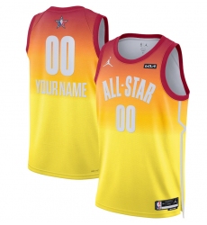 Men 2023 All Star Active Player Custom Orange Game Swingman Stitched Basketball Jersey