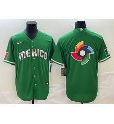 Men Mexico Baseball 2023 Green World Baseball Big Logo Classic Stitched JerseyS 1