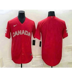 Men Canada Baseball 2023 Red World Big Logo With Patch Classic Stitched Jerseys