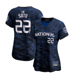 Women San Diego Padres 22 Juan Soto Royal 2023 All Star Stitched Baseball Jersey