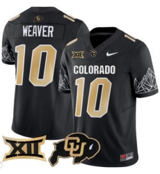 Men Colorado Buffaloes #10 Xavier Weaver Black Vapor Limited Stitched Football Jersey