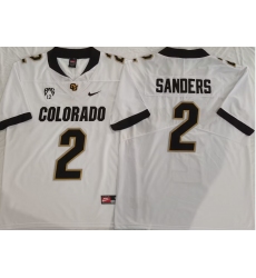 Men Colorado Buffaloes Shedeur Sanders #2 White Stitched Football Jersey II