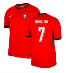 Men Soccer #7 Ronaldo Red Jersey