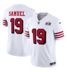 Youth San Francisco 49ers 19 Deebo Samuel New White 2023 F U S E  Vapor Untouchable Limited Stitched Football 2024 Super Bowl LVIII Jersey