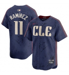 Men Cleveland Guardians Active Player Custom Navy 2024 City Connect Limited Stitched Baseball Jersey