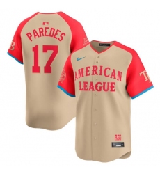 Men American League 17 Isaac Paredes Cream 2024 All Star Limited Stitched Jersey