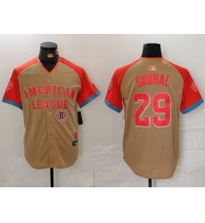 Men American League 29 Tarik Skubal Cream 2024 All Star Limited Stitched Baseball Jersey 5