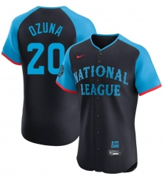 Men National League 20 Marcell Ozuna Navy 2024 All Star Limited Stitched Baseball Jersey