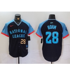 Men National League 28 Alec Bohm Navy 2024 All Star Limited Stitched Baseball Jersey 6