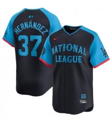 Men National League 37 Teoscar Hernandez Navy 2024 All Star Limited Stitched Baseball Jersey