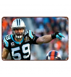 Carolina Panthers Aluminum Sign 12x8 Inch Luke Kuechly 002