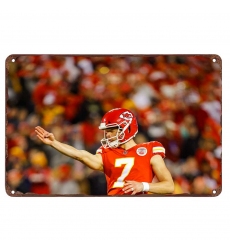 Kansas City Chiefs Aluminum Sign 12x8 Inch Harrison Butker 002