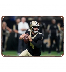 New Orleans Saints Aluminum Sign 12x8 Inch Derek Carr 001