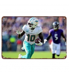 Miami Dolphins Aluminum Sign 12x8 Inch Tyreek Hill 005