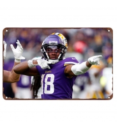 Minnesota Vikings Aluminum Sign 12x8 Inch Justin Jefferson 002