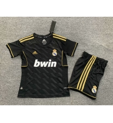 Youth Retro Soccer Jerseys Real Madrid CF Black 11 12