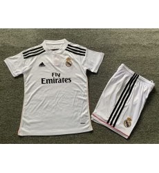 Youth Retro Soccer Jerseys Real Madrid CF White III