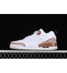 FQ1759 101 JORDAN SPIZIKE LOW WHITE PINK OXFORD ARCHAEO BROWN LIGHT BROWN LIGHT BONE KHAKI