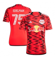 Men New York Red Bulls Daniel Edelman 2024 25 Home Replica Red