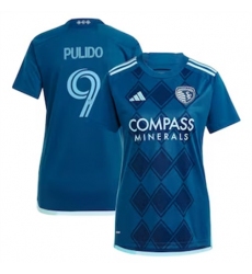 Men Sporting Kansas City Alan Pulido 2024 25 Away Replica Navy