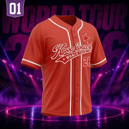 Custom Korean Music World Tour 2026 Baseball Jersey