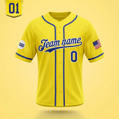 Custom Yellow Banana Baseball Jersey