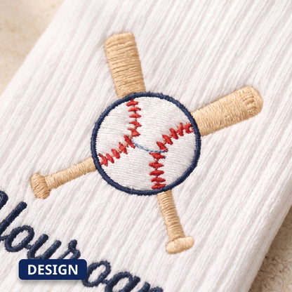 Personalized Embroidered Baseball Socks | Custom Name & Number