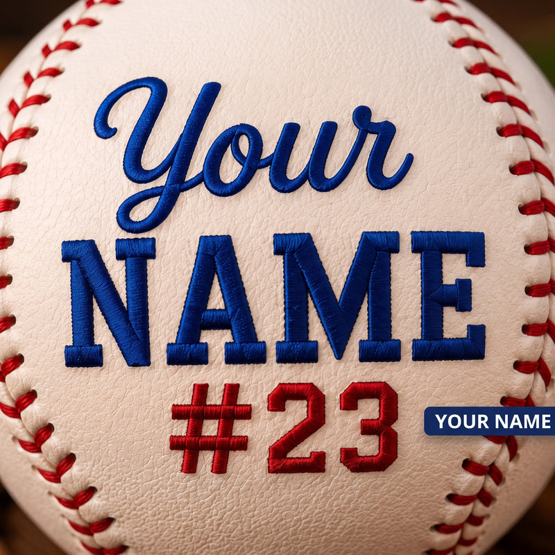 Custom Embroidered Baseball Ball | Ultimate Gift for Players & Coaches
