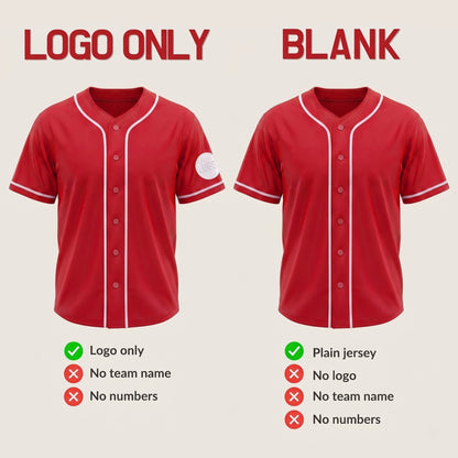 Custom Varsity Red Split-Flex Jersey | Personalized Dual-Chest Button-Down Shirt | Y2K Streetwear Layering Top