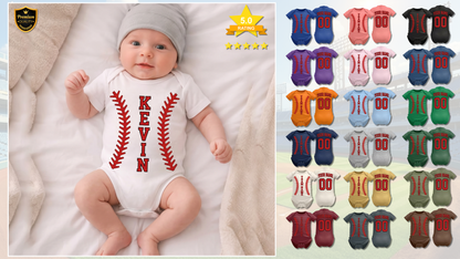 Custom Baby Baseball Jersey Bodysuit