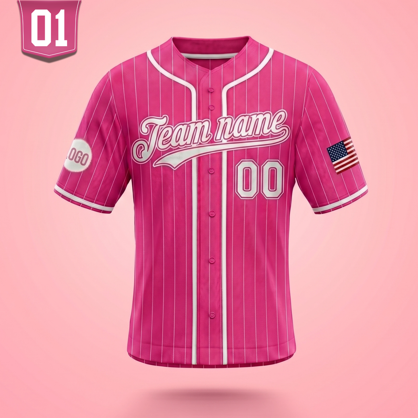 Custom Pinstripe Baseball Jerseys | Personalized Name & Number