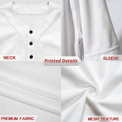 Custom Name & Number Striped Button-Down | Personalized Retro Athletic Jersey For Men Women Kids