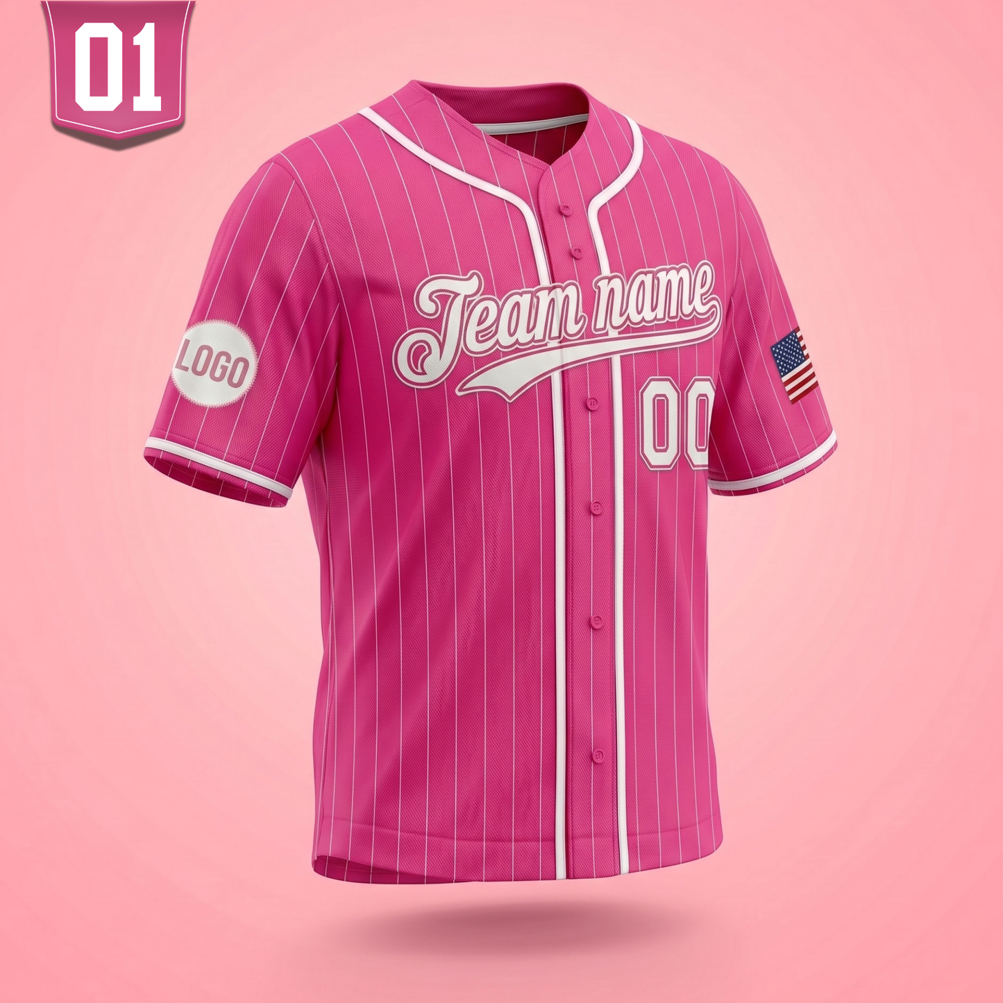 Custom Pinstripe Baseball Jerseys | Personalized Name & Number