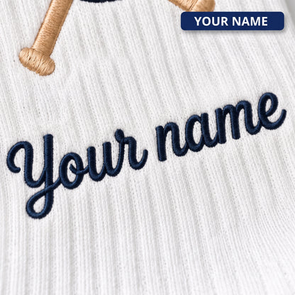 Personalized Embroidered Baseball Socks | Custom Name & Number