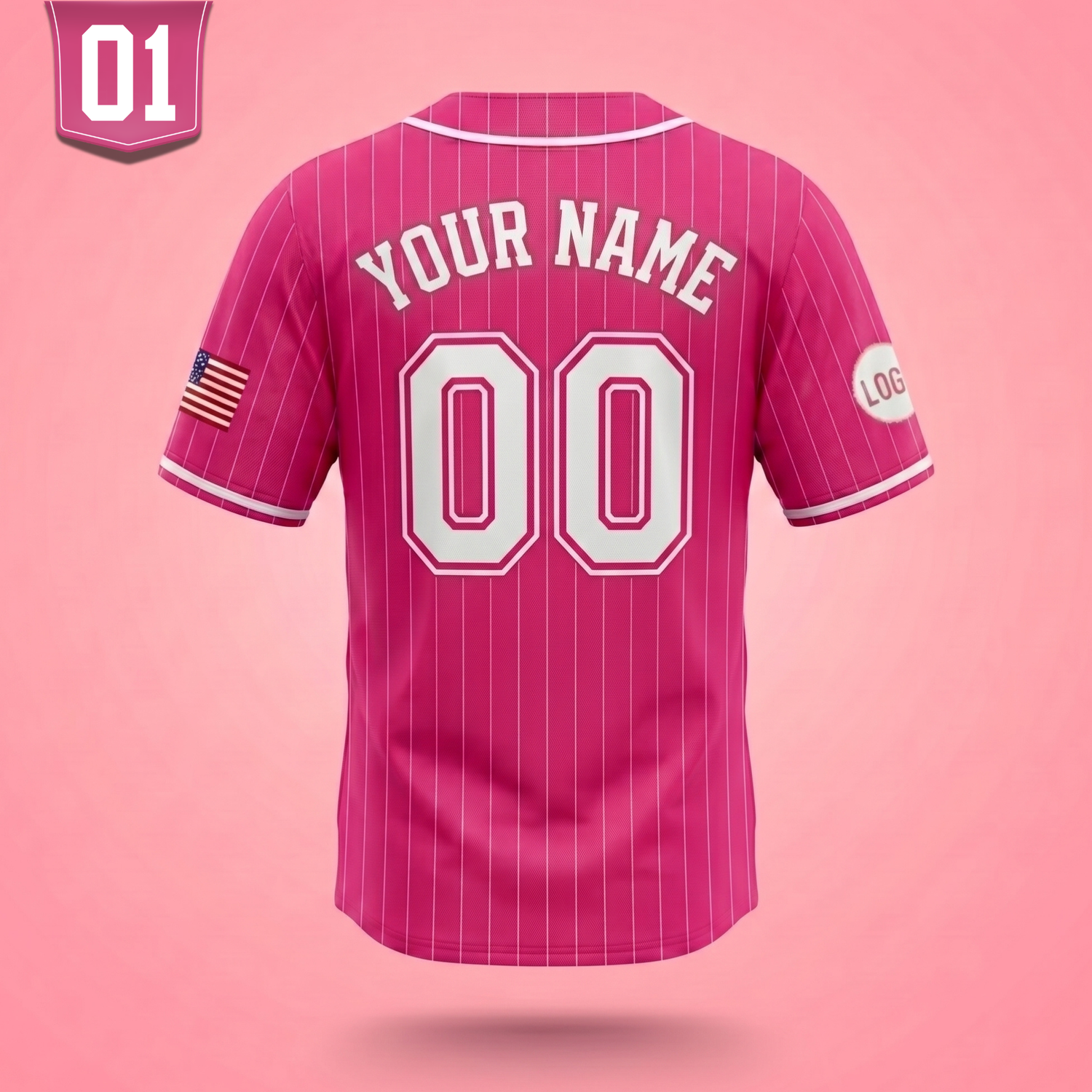 Custom Pinstripe Baseball Jerseys | Personalized Name & Number