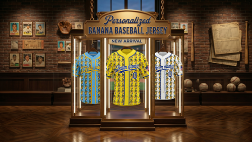 Personalized Yellow Banana Character Baseball Jersey