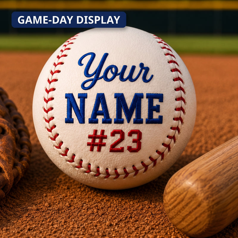 Custom Embroidered Baseball Ball | Ultimate Gift for Players & Coaches