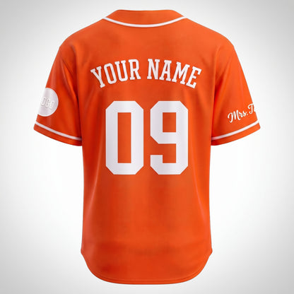 Custom Vibrant Orange Split-Flex Jersey | Personalized Dual-Chest Button-Down Shirt | Y2K Streetwear Layering Top