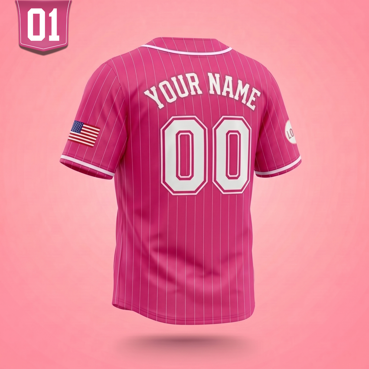Custom Pinstripe Baseball Jerseys | Personalized Name & Number