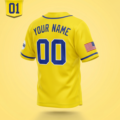 Custom Yellow Banana Baseball Jersey