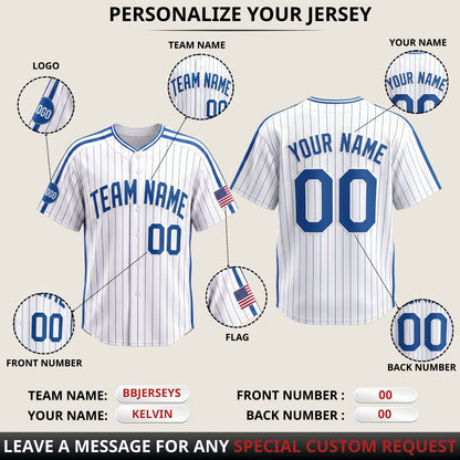 Custom Name & Number Striped Button-Down | Personalized Retro Athletic Jersey For Men Women Kids
