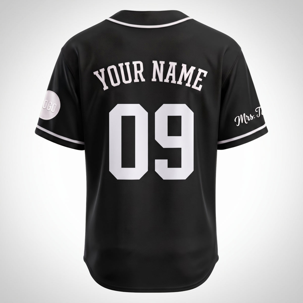 Custom Phantom Black Split-Flex Jersey | Personalized Dual-Chest Button-Down Shirt | Y2K Streetwear Layering Top