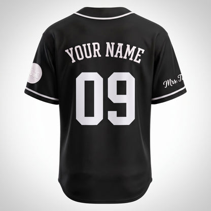 Custom Phantom Black Split-Flex Jersey | Personalized Dual-Chest Button-Down Shirt | Y2K Streetwear Layering Top
